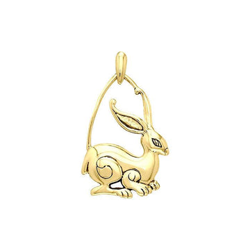 Rabbit Solid Gold Pendant GPD2996 - Jewelry